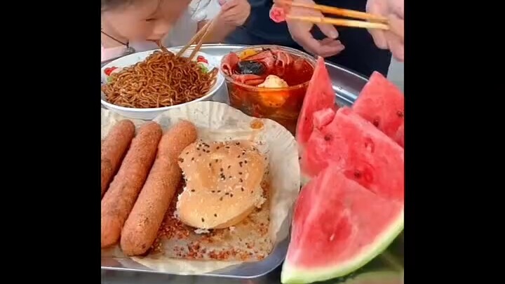 Seeing that their daughter loves eating noodles, the parents haven’t had any themselves since.