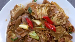 mít non kho măng. cốt dừa ăn chay rất ngon
