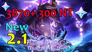 4★ Thương xiên cá, 300 + 3870  Nguyên Thạch & Những Nội Dung Mới Hấp Dẫn Nhất 2.1 | Genshin Impact