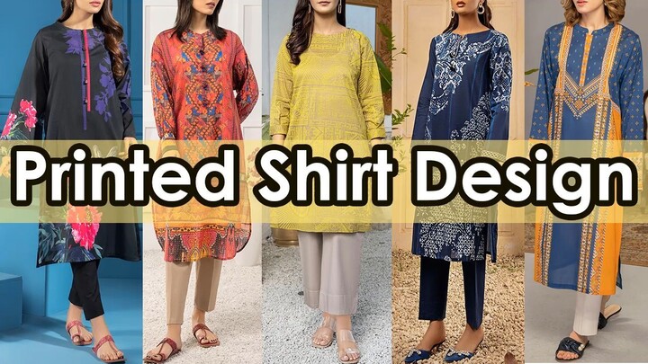 Printed Lawn Shirt Design Limelight Collection