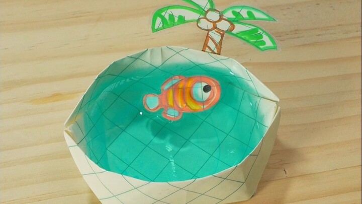 Hướng dẫn bạn dùng giấy làm bể cá để nuôi cá!