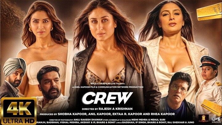 Crew (2025) Full Movie Kareena Kapoor Khan, Tabu, Kriti Sanon Super Comedy Hindi Full Movie