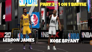 PART 2 1 ON 1 BATTLE - LEBRON JAMES VS. KOBE BRYANT . NBA 2K MOBILE