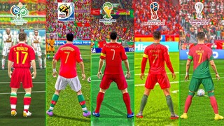 CRISTIANO RONALDO Free Kicks in FIFA World Cup | 2006, 2010, 2014, 2018 & 2022