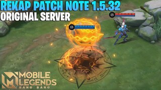 REKAP PATCH NOTE ORIGINAL SERVER MOBILE LEGENDS! HERO, SPELL, ITEM BUFF/NERF!