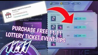 How to purchase free Double 11.11 Lottery Token Double 11 Lottery event in Mobile Legends 2021