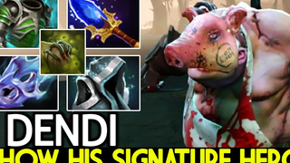 DENDI Pudge แสดงฮีโร่ที่เป็นเอกลักษณ์ของเขาด้วย Raid Boss Build Dota 2
