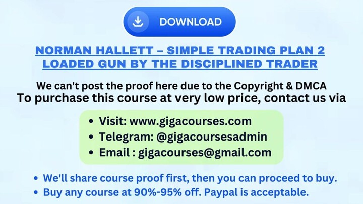 Norman Hallett – Simple Trading Plan 2 Loaded Gun By The Disciplined Trader