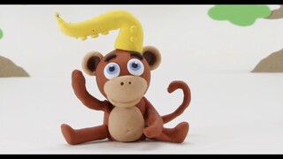 Funny Monkey Stop motion cartoon for kids - BabyClay
