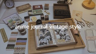 anime journal vintage style edition #2 | Black Clover 🍀 journal with me ブラッククローバー日記