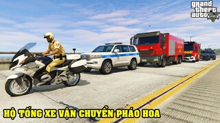 GTA5 Cảnh Sát Giao Thông Hộ Tống Đoàn Xe Vận Chuyển Pháo Hoa Về Thành Phố Chuẩn Bị Cho Đêm Giao Thừa