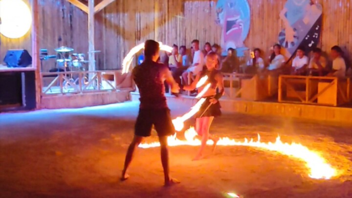 dancing in fire