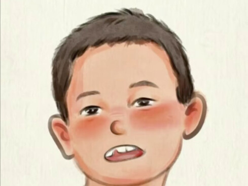 His father is in prison, his mother has left home, and he lives with his grandmother; his name is Zh