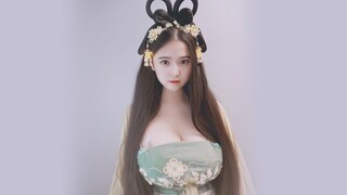 Gaun Hezi Hijau Harian Hanfu