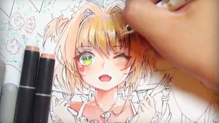 Do you dare to flip your drawing horizontally? [Sakura's birthday picture]