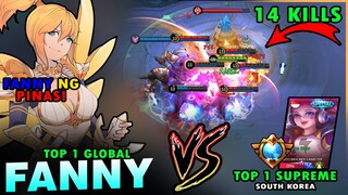 Philippines Most Dangerous Fanny User?! vs. South Korea Top 1 Supreme Lylia in Rank ~ Mobile Legends