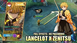 SCRIPT SKIN LANCELOT X ZENITSU NEW UPDATE FULL EFFECTS - MOBILE LEGENDS