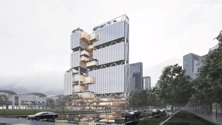 垂直坊巷·高层办公建筑设计渲染动画·D5&Lumion渲染