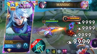 WTF DAMAGE! ARLOTT NEW BUILD & EMBLEM 2024 AFTER UPDATE!! - Mobile legends