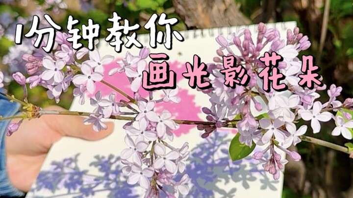 In just 1 minute, learn how to draw flowers with light and shadow—so romantic!