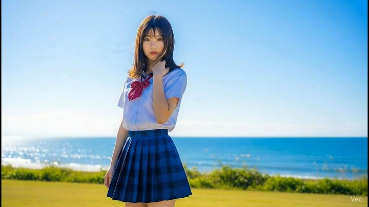 【AI girl】Ocean View Park【Music：Shining Over Me】
