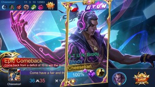 Trying Out Brody's New STUN Skin | Mobile Legends Gameplay Using iPhone 6s Plus By Cheesekarl