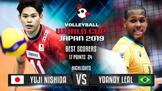 Highlights | Japan vs. Brazil | Yuji Nishida vs. Yoandy Leal | World Cup 2019