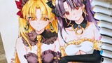 [Vẽ tranh] Fate/Grand Order - Rin Tohsaka & Ereshkigal mặc đồ hầu gái