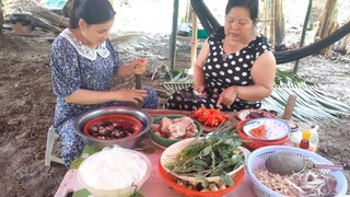 Mẹ Chồng Chỉ Nàng Dâu Cách Làm Món Bún Riêu Giò Heo Cua Đồng Cực Ngon| TKQ & Family T620