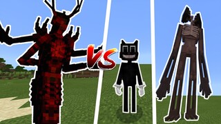 SCARLET KING VS Trevor Henderson's Creatures: Siren Head & Cartoon Cat MINECRAFT PE Addon