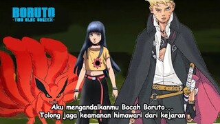 Kurama bertemu Boruto - Kurama meminta Boruto untuk menjaga Himawari dari kejaran Juubi - Chapter 10