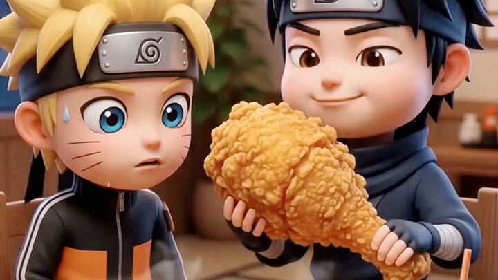 Satu meja penuh makanan, dua ninja kelaparan… kira-kira siapa yang menang? 😂🍜🥷