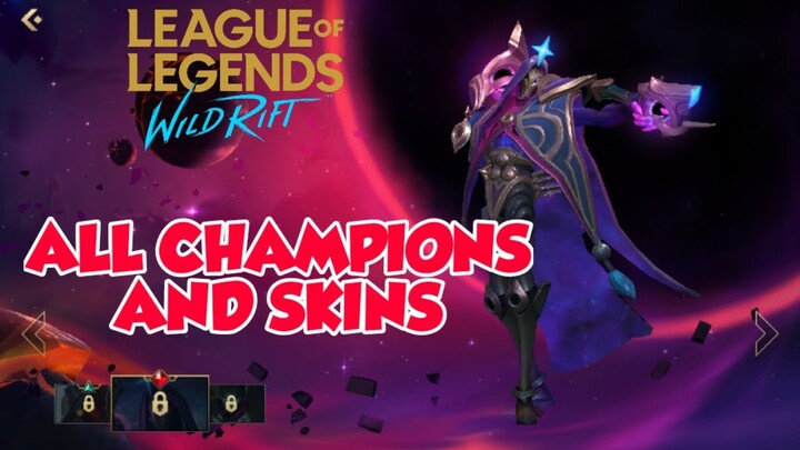 ALL CHAMPIONS AND SKINS ANIMATION | LoL Wild Rift Closed Beta (October 8, 2020)