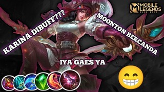 karina dapat buff lagi dari moonton,auto full senyum😏 ~ Mobile Legends