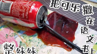 [Homemade Prank Toy] Will I Get Beaten for Spilling Coke on My Sister's Chinese Textbook?