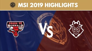 MSI 2019 Highlights: PVB vs G2 | Phong Vũ Buffalo vs G2 Esports