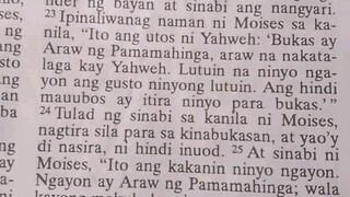 Pang Araw Araw na Talata.                         Exodus 16:24-26