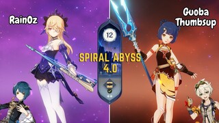 [F2P|DUO] RainOz x GuobaThumbsup 4.0 Spiral Abyss Fl.12 9 stars | Genshin Impact