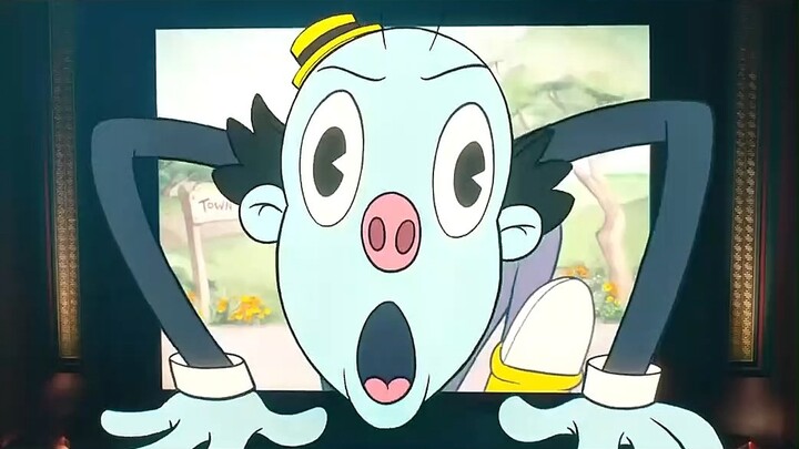 This is a beam of light powerful enough to destroy the world; cartoon characters on film run out of 