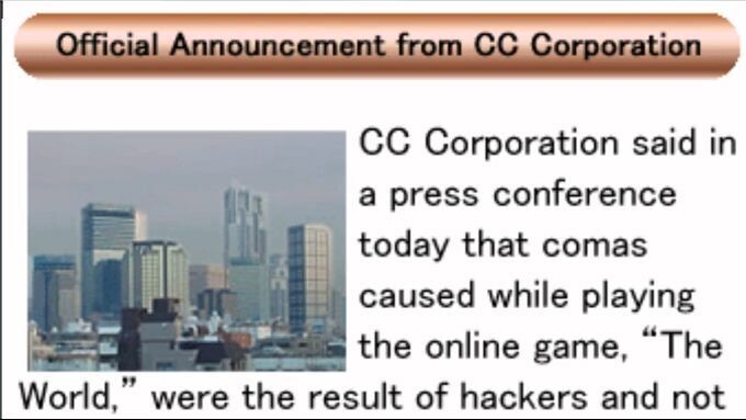 #dothack Narrated News: Official Announcement from CC Corporation (Vol.3)