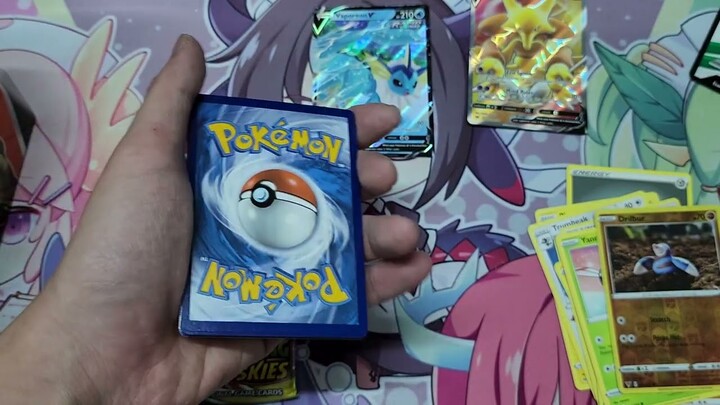Mở hộp pokemon tcg vaporeon V và cái kết không thể nào thỏa mãng hơn