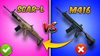 Scar-L vs M416 (PUBG MOBILE) Which one is better? Weapon Comparison Guide/Tutorial