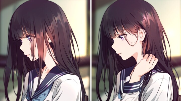 Hyouka may not be the prettiest fan, but Chitanda must be the prettiest! ! !