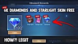 SECRET EVENT! HOW TO GET 6K DIAMONDS AND STARLIGHT SKIN! NEW! FREE! LEGIT! | MOBILE LEGENDS 2022