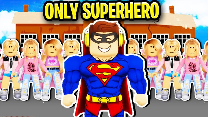 Only Superhero In Supervillain School In Roblox Brookhaven.. 😎😲