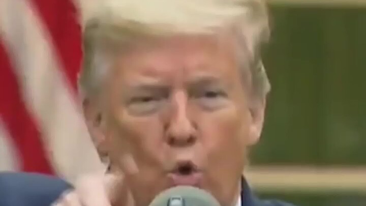 Bé con dễ thương bắt chước cảnh nổi tiếng của Trump