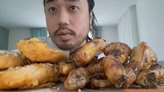 ASMR HONEY GLAZED CHICKEN DRUMSTICKS & FRENCH TOAST - Eating Sounds