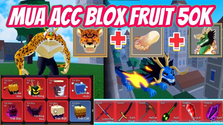 Roblox | Mua Acc Blox Fruit 50K Có Trái Rồng, Leopard Và Mochi v2 Vĩnh Viễn Ở Shop Siêu Uy Tín