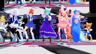 【mmd di gi charat】デ・ジ・キャラット9人娘でget up ＆ move！！