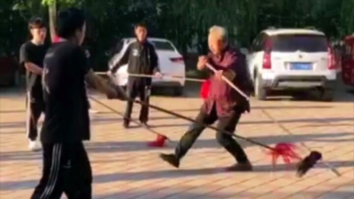 A gun that can be used for shooting indoors and outdoors, and even as a stick!